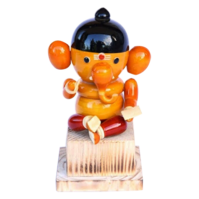 "Etikoppaka Wooden Lord Ganesh -B-1 - Click here to View more details about this Product
